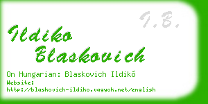ildiko blaskovich business card